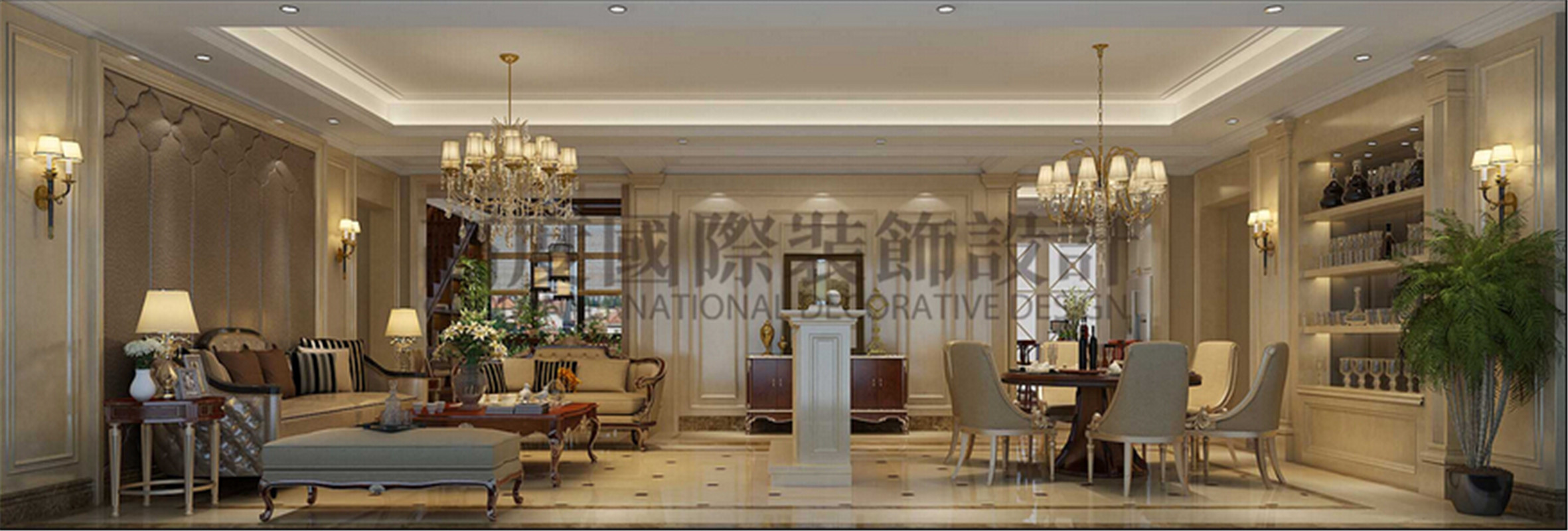 欧式 天府世家 高度国际 客厅图片来自别墅豪宅装修在天府世家202平米简欧风格案例的分享