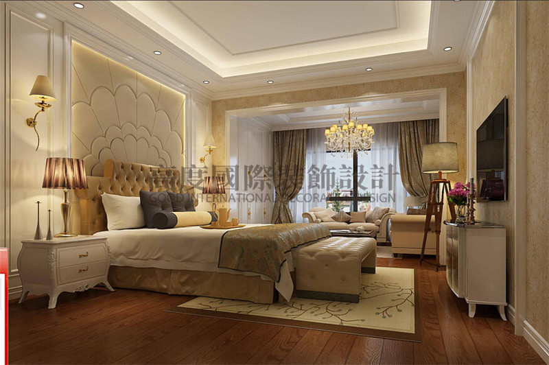 欧式 天府世家 高度国际 卧室图片来自别墅豪宅装修在天府世家202平米简欧风格案例的分享