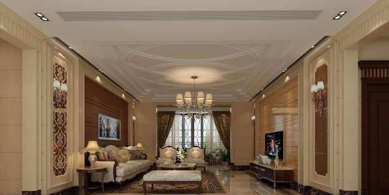 简约 欧式 三居 客厅图片来自武汉欣绿康装饰-在保利大户型简欧风的分享