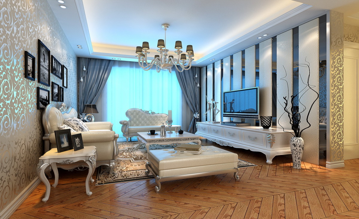 客厅图片来自北京居然元洲装饰小尼在简欧风格三居138平老房改造的分享