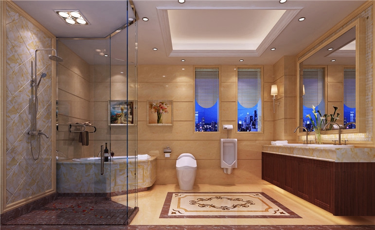 欧式 别墅 高贵 庄重 卫生间图片来自惠州居众装饰在方直·珑湖湾-欧式风格-450㎡的分享
