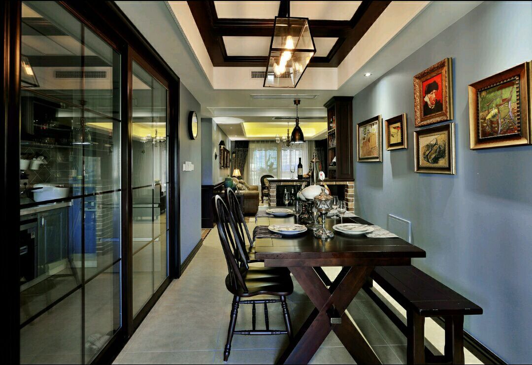 四居室 美式风格 兰亭时代 嘉年华装饰 140平 餐厅图片来自武汉嘉年华装饰在空间感超强的美式风格的分享
