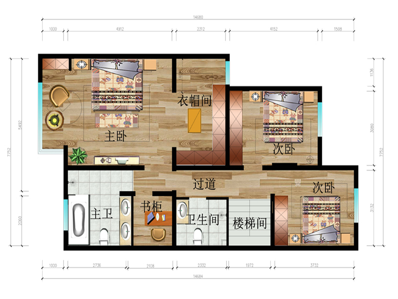 户型图图片来自业之峰装饰旗舰店在淡妆素裹的分享