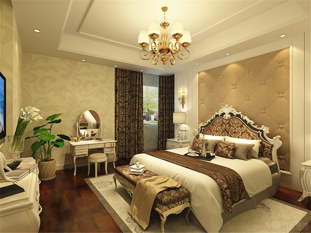 卧室图片来自阳光力天装饰在欧式风格 天骥筑璟  80㎡的分享