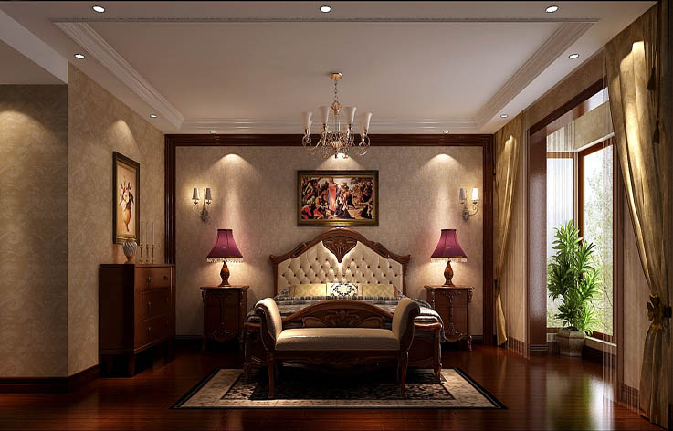 三居 欧式 田园 装修 设计 卧室图片来自张邯在高度国际-金隅翡丽4的分享