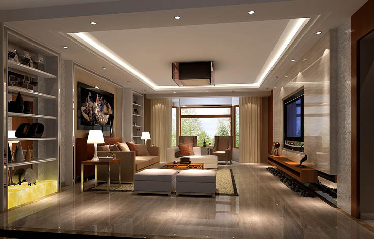 别墅 简约 混搭 装修 设计 客厅图片来自张邯在高度国际-金隅翡丽5的分享