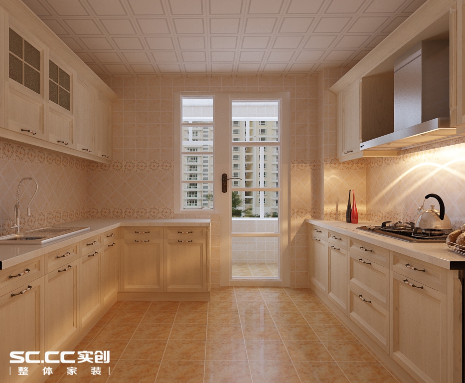 三居 欧式 厨房图片来自哈尔滨实创装饰阿娇在巴黎第五区120平欧式风格三居室的分享