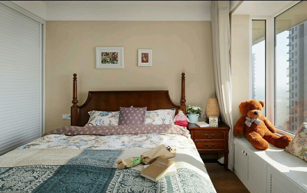 三居 90平 美式风格 嘉年华装饰 清能西海岸 卧室图片来自武汉嘉年华装饰在淡雅的美的分享