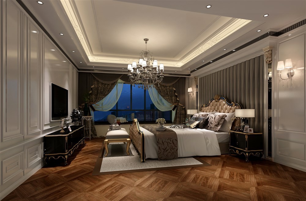 欧式 E家E户 三居 卧室图片来自武汉全有装饰在恒大华府240平欧式的分享