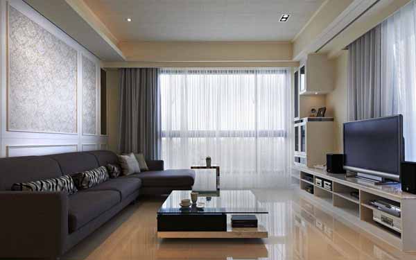 三居 小资 客厅图片来自上海潮心装潢设计有限公司在128平美式风格三居室装修案例的分享