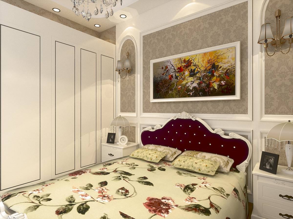 简约 欧式 二居 卧室图片来自轻舟装饰-90后的华仔在珠光帝景-88平米-现代简欧的分享