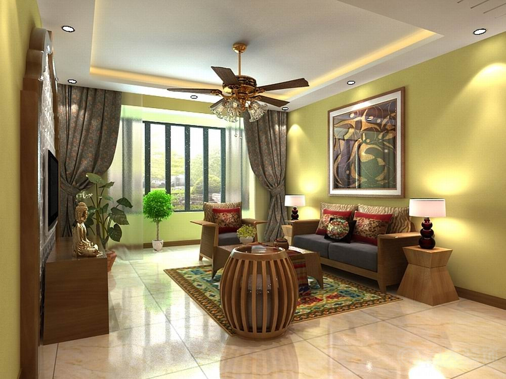 二居 东南亚 永泰枕流 GOLF公寓 收纳 客厅图片来自阳光力天装饰在东南亚 永泰枕流 94.48㎡的分享