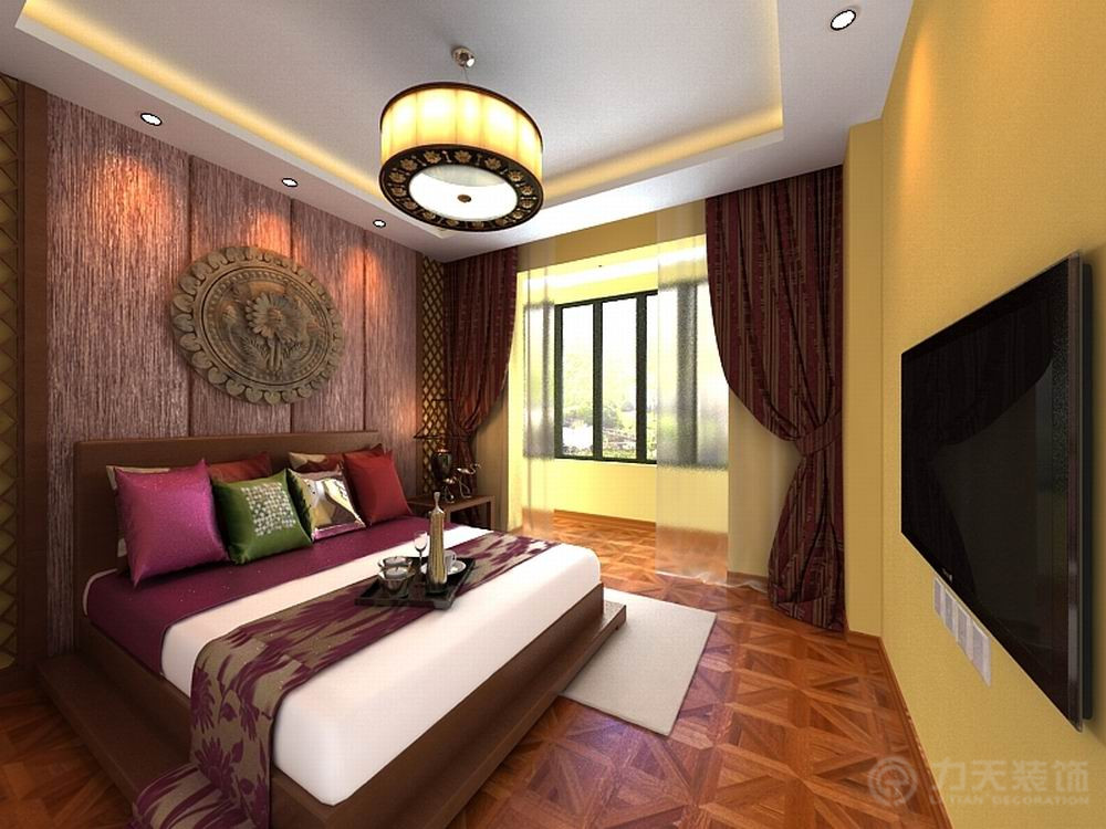 二居 东南亚 永泰枕流 GOLF公寓 收纳 卧室图片来自阳光力天装饰在东南亚 永泰枕流 94.48㎡的分享