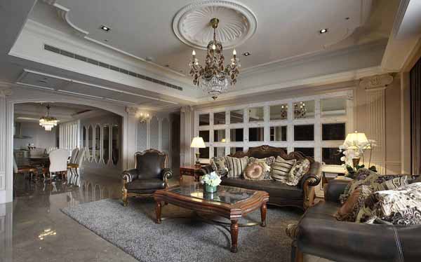 欧式 三居 客厅图片来自上海潮心装潢设计有限公司在诸新三村115平欧式三室装修设计的分享