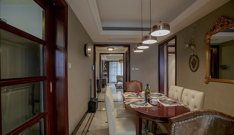 餐厅图片来自家装大管家在惬意清雅 145平新中式时尚3居室的分享