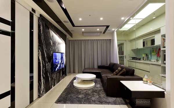混搭 二居 客厅图片来自上海潮心装潢设计有限公司在银春小区76平混搭风格二居室装修的分享