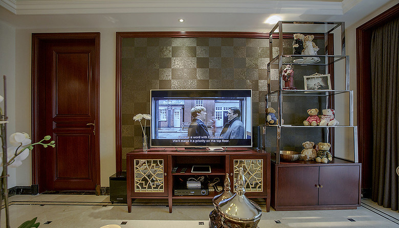 客厅图片来自家装大管家在惬意清雅 145平新中式时尚3居室的分享