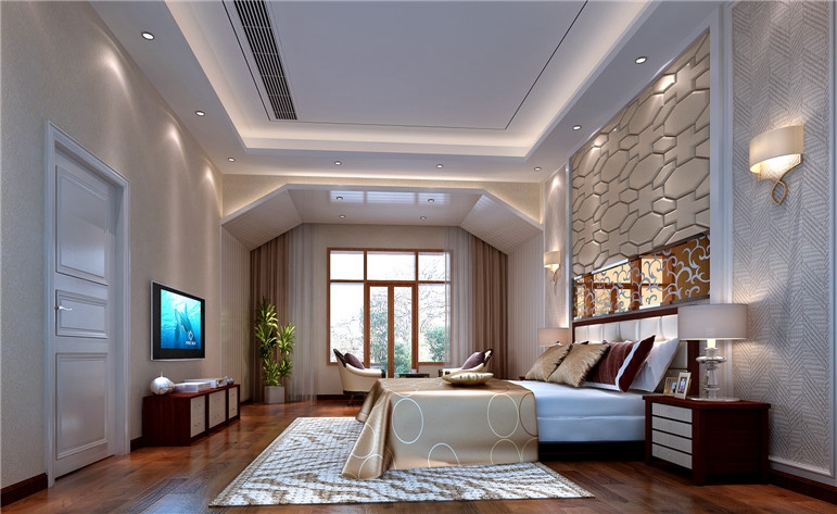 现代 别墅 卧室图片来自惠州居众装饰在山水华府-现代-300平的分享