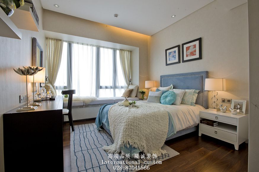 中式 温馨 舒适 三居 白领 收纳 旧房改造 80后 小资 卧室图片来自fy1831303388在中海龙湾半岛的分享