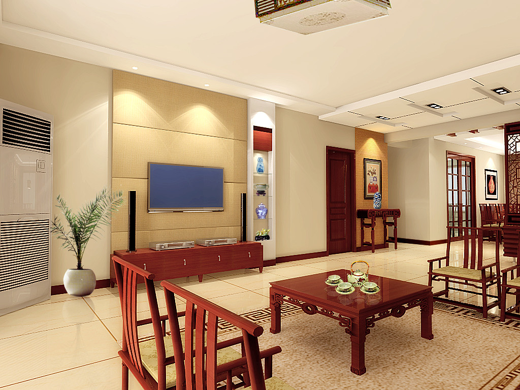 客厅图片来自北京居然元洲装饰小尼在融泽嘉园223平米现代中式风格的分享