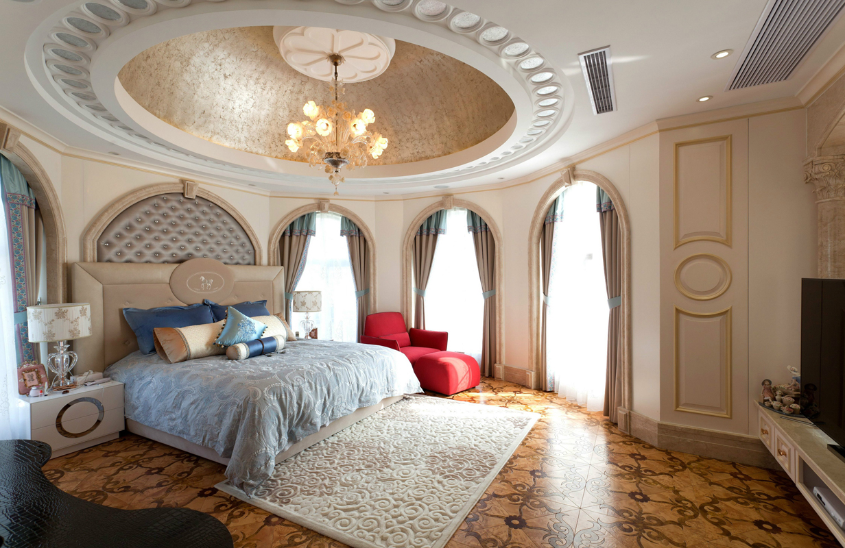 别墅 中式 典雅 精品 卧室图片来自张勇高级室内设计师在东方普罗旺斯顶级中式设计案例的分享