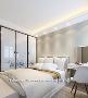 卧室：用简洁明了的色彩，淡雅清爽的材质，勾勒出简单却不时温度的家居风格，传递着对美好生活与家的热爱。