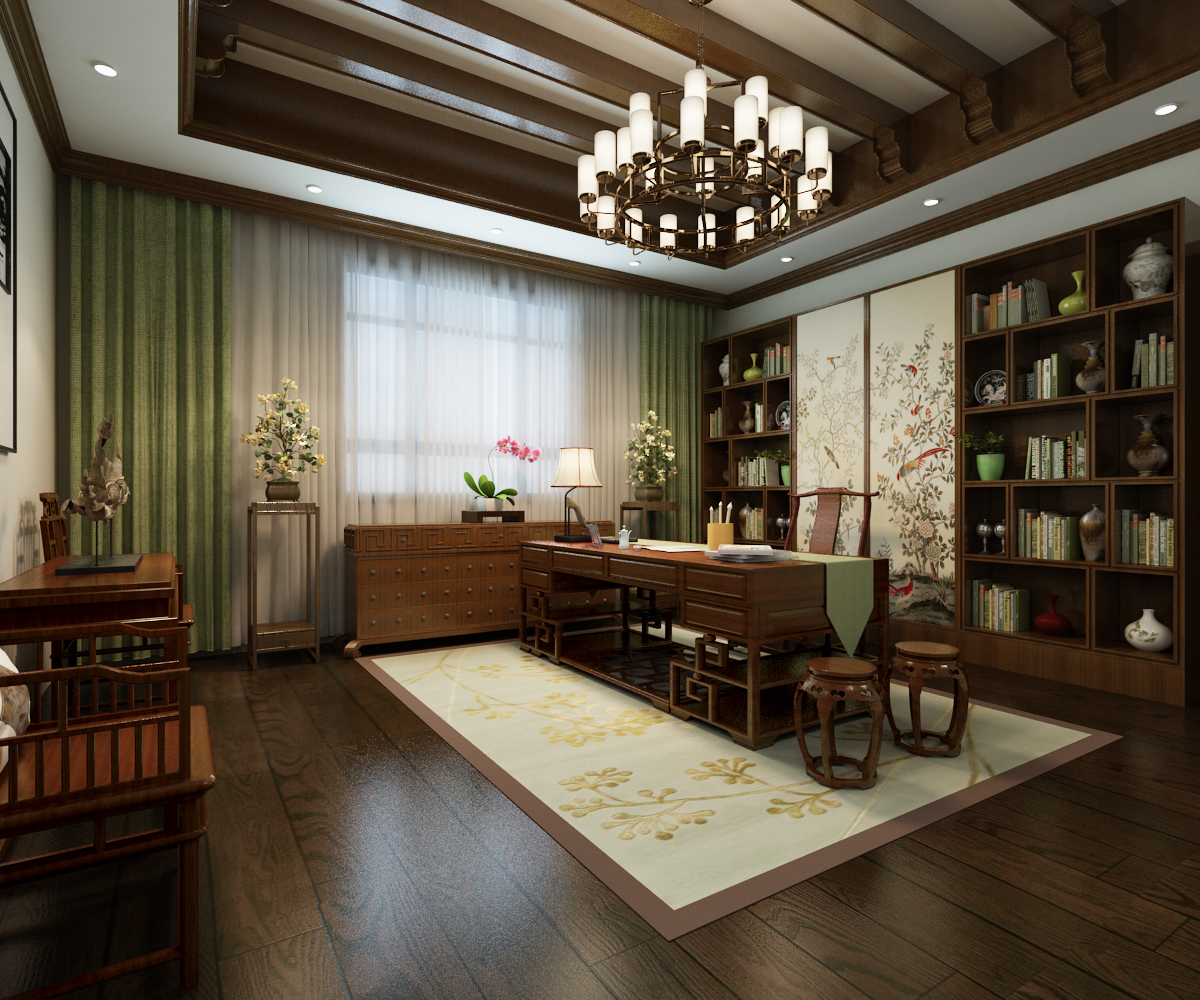 书房图片来自JingYiPrize人居空间设计大赛在张四美-天津新悦庭的分享