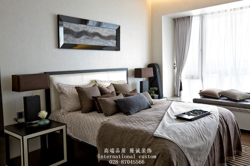 中式 温馨 舒适 三居 白领 收纳 旧房改造 80后 小资 卧室图片来自fy1831303388在中海龙湾半岛的分享