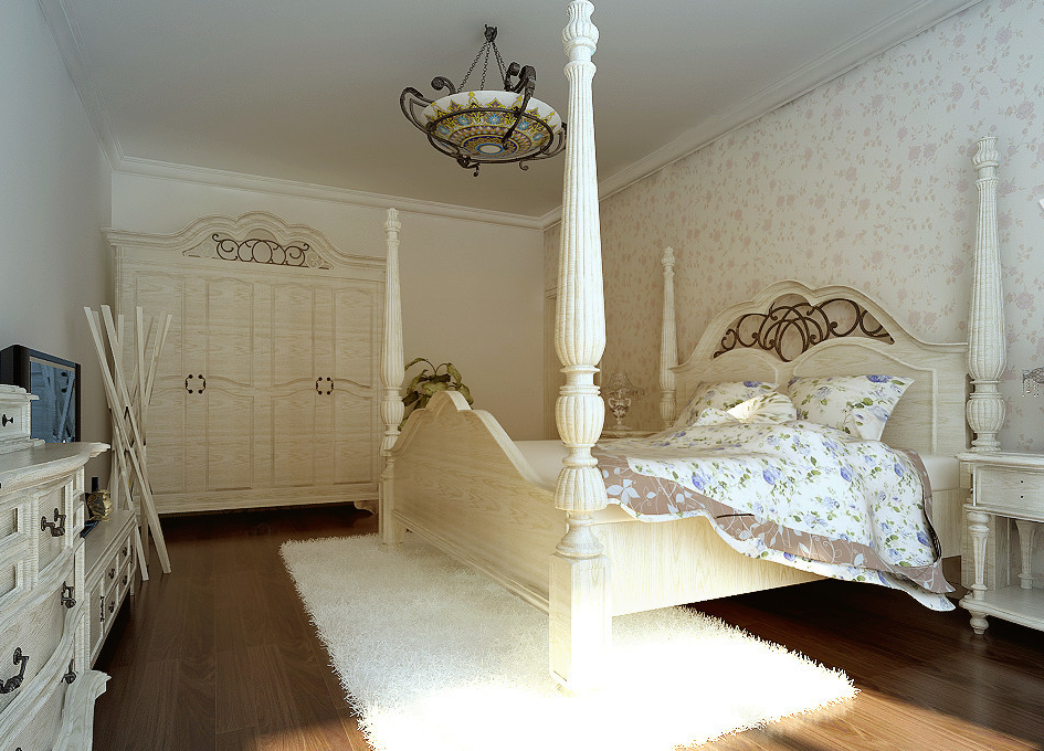 简约 三居 卧室图片来自西安紫苹果装饰总部在兴隆社区的分享