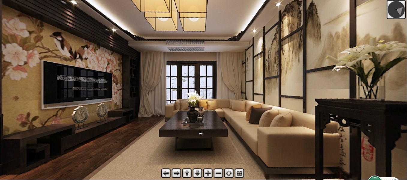 新中式， 四室， 客厅图片来自武汉一号家居网装修在招商雍华府147平新中式四室两厅的分享