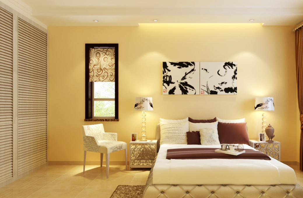 简约 三居 卧室图片来自西安紫苹果装饰总部在灞业大境的分享