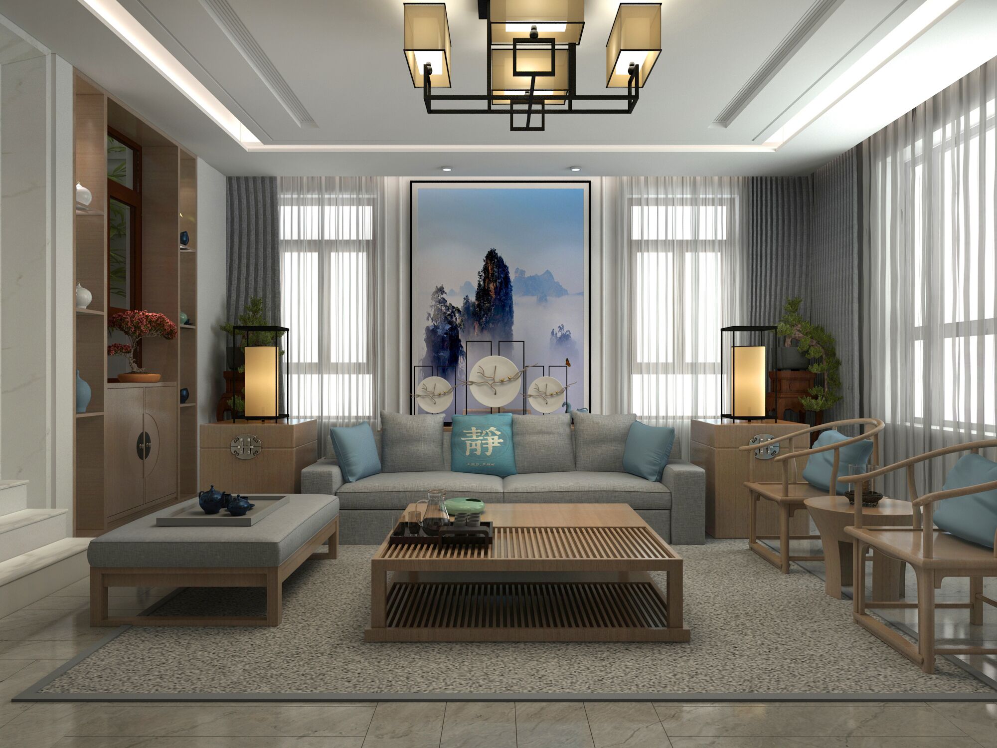 客厅图片来自JingYiPrize人居空间设计大赛在王秀刚-塞纳荣府别墅的分享