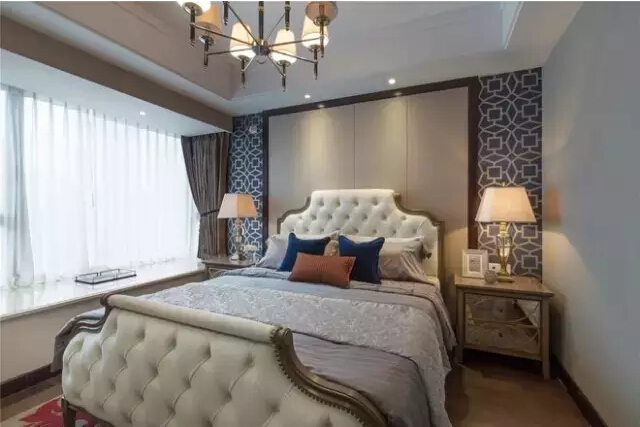 简约 混搭 三居 卧室图片来自实创装饰上海公司在120㎡中美混搭三居的分享