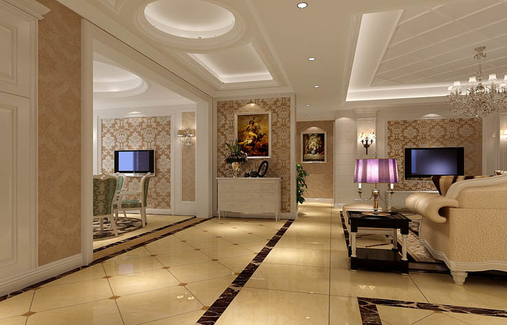 欧式 三居 装修 设计 客厅图片来自张邯在高度国际-鲁能7号院的分享