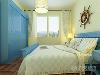 次卧应业主要求作为儿童房，考虑到业主的孩子是男孩儿，因此采用了蓝色的床，具有一些地中海风情。