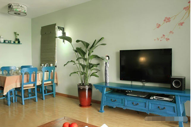 二居 客厅图片来自西安紫苹果装饰总部在保利·金香槟的分享