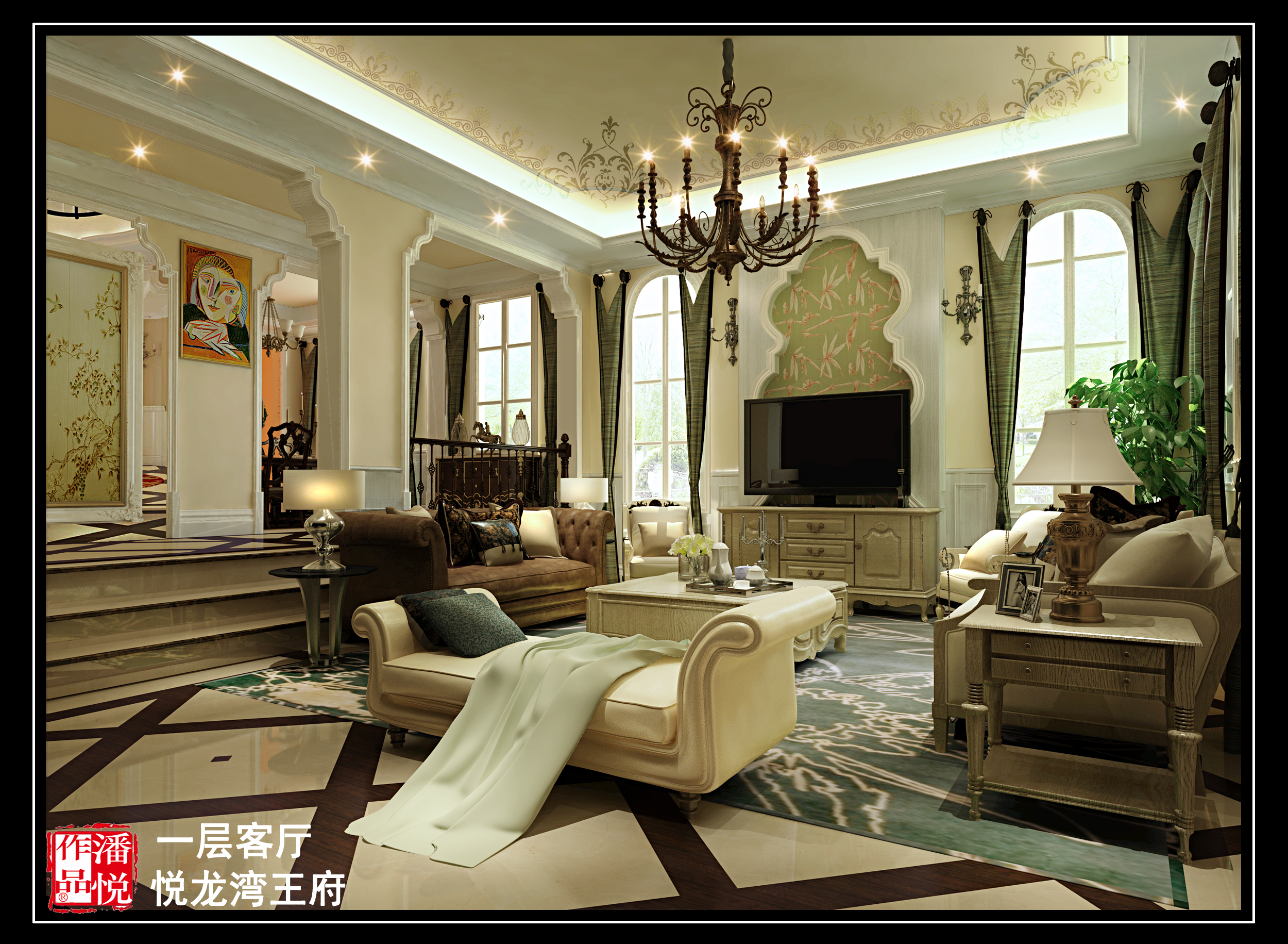 欧式 田园 混搭 小资图片来自潘悦设计事务所在余姚悦龙湾-90后时尚·美式家居风的分享