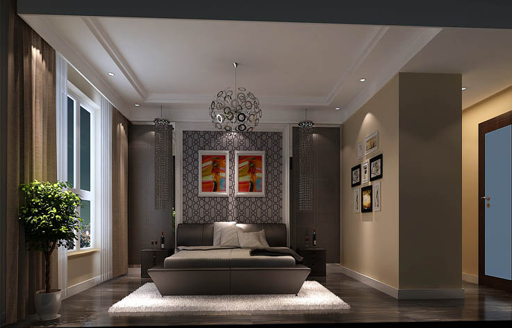 简约 三居 白领 装修 设计 卧室图片来自张邯在高度国际-金隅翡丽8的分享