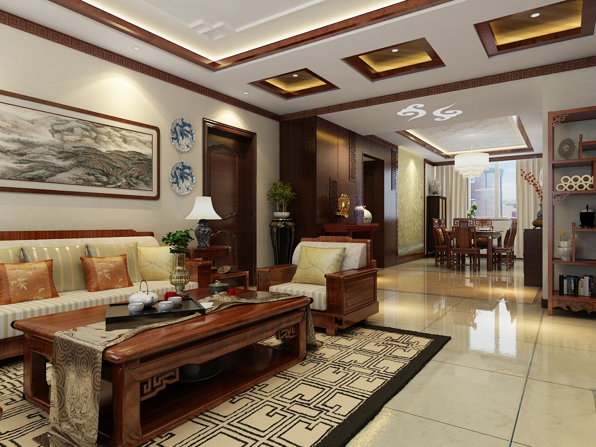 中式 悦装网 北京装修 装修公司 客厅图片来自悦装网-王凯旋在恒大御景湾新中式风格的分享