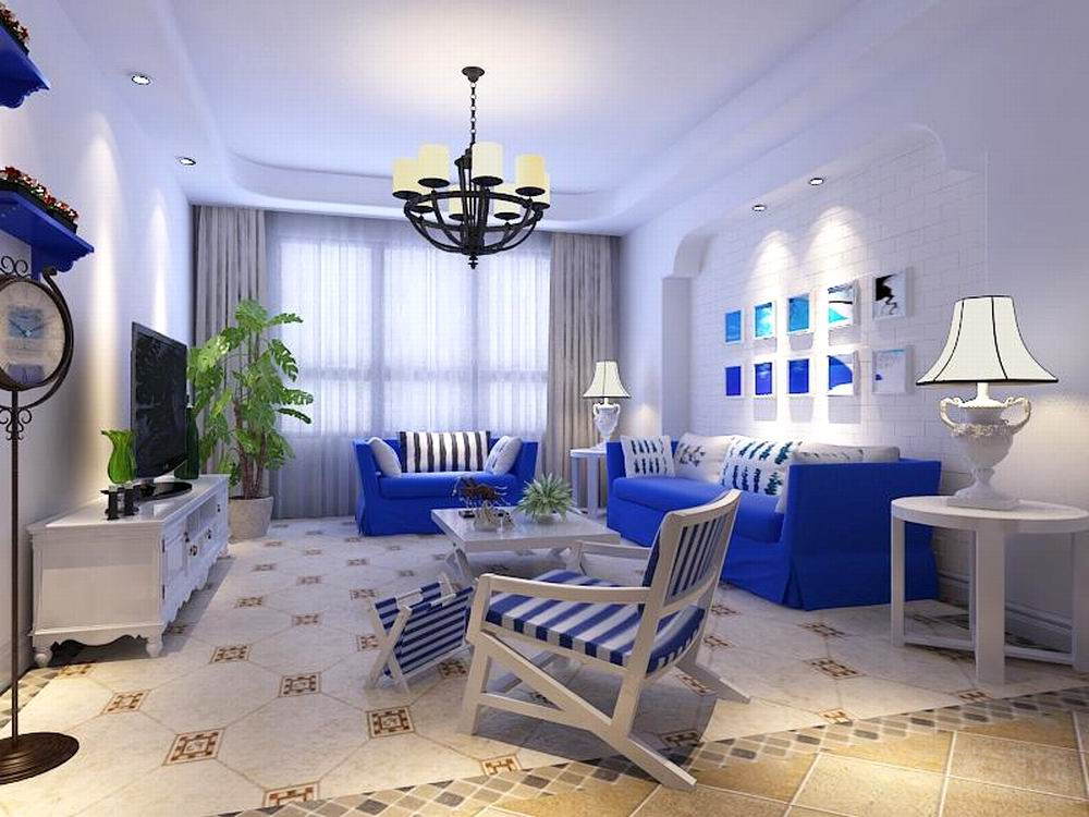 客厅图片来自阳光力天装饰在地中海风格   中信公园城  103㎡的分享