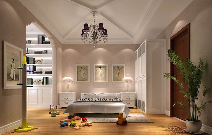 别墅 80后 装修 设计 卧室图片来自张邯在高度国际-龙湖香醍溪岸2的分享