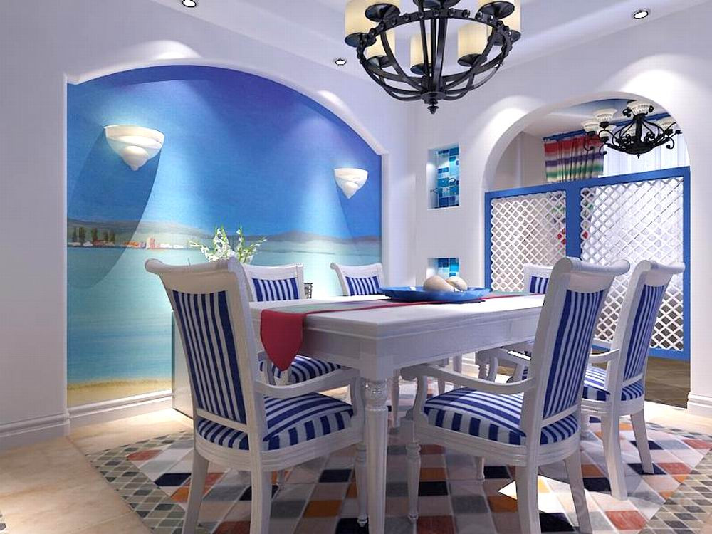 餐厅图片来自阳光力天装饰在地中海风格   中信公园城  103㎡的分享