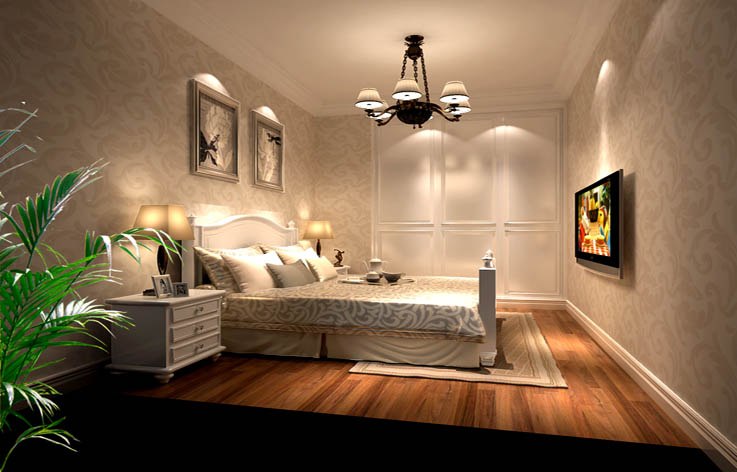 欧式 别墅 80后 装修 设计 卧室图片来自张邯在高度国际-潮白河孔雀城3的分享