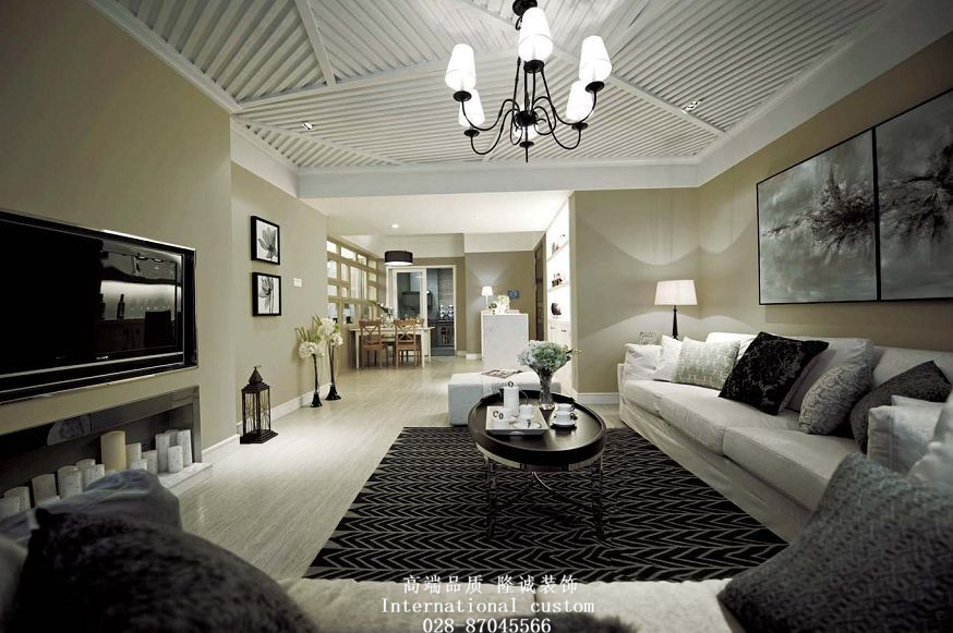 白领 收纳 旧房改造 80后 小资 美式 舒适 温馨 高富帅 客厅图片来自fy1831303388在中铁奥维尔美式的分享