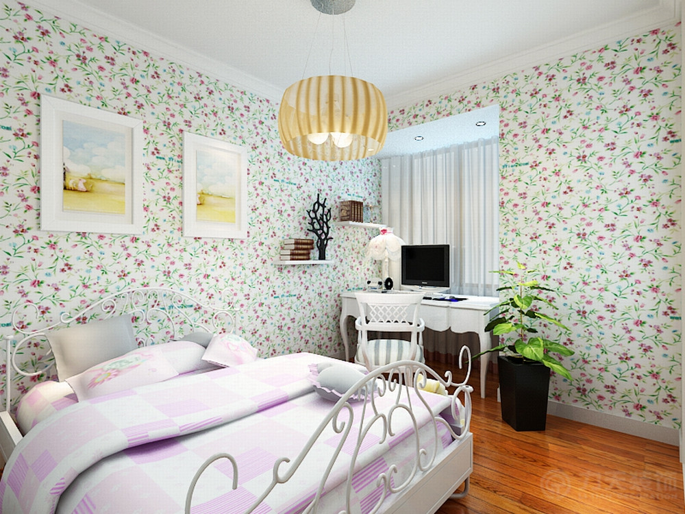 卧室图片来自阳光力天装饰在田园风格 紫竹华庭  88㎡的分享