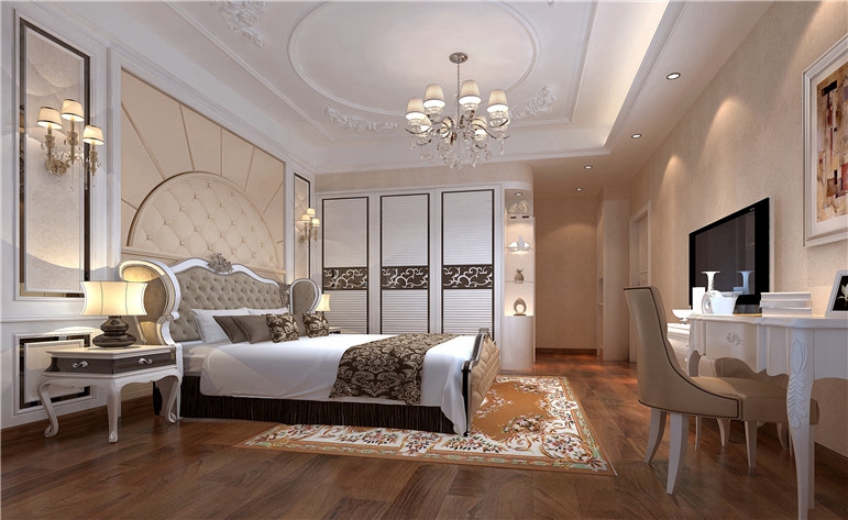 欧式 四居 平层 卧室图片来自惠州居众装饰在保利山水城-欧式风格的分享
