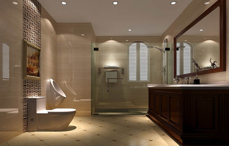 欧式 别墅 装修 设计 卫生间图片来自张邯在高度国际-御翠尚府3的分享