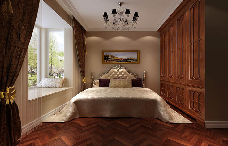 欧式 别墅 装修 设计 卧室图片来自张邯在高度国际-御翠尚府3的分享