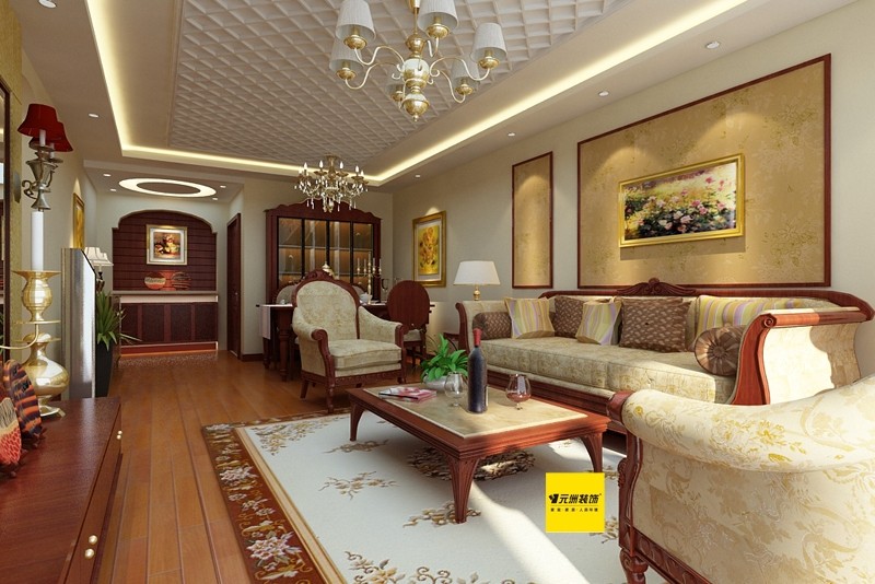 客厅图片来自北京居然元洲装饰小尼在国奥媒体村140平三居混搭风格的分享