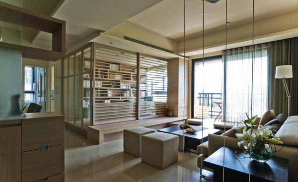 混搭 三居 客厅图片来自上海潮心装潢设计有限公司在92平三室两厅装修混搭风自然生活的分享